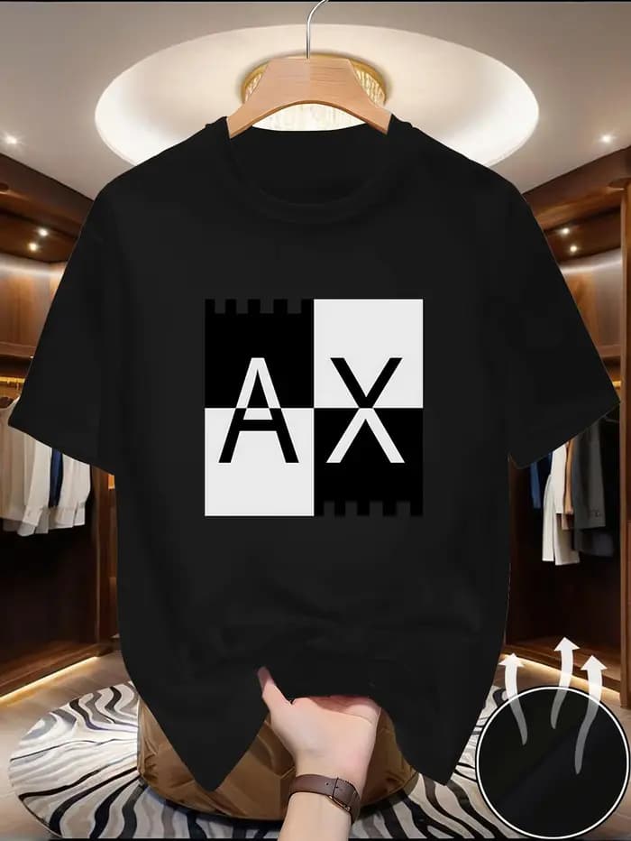 T-shirt pour homme à col rond, manches courtes, en tissu mélangé, confortable, doux, de qualité supé