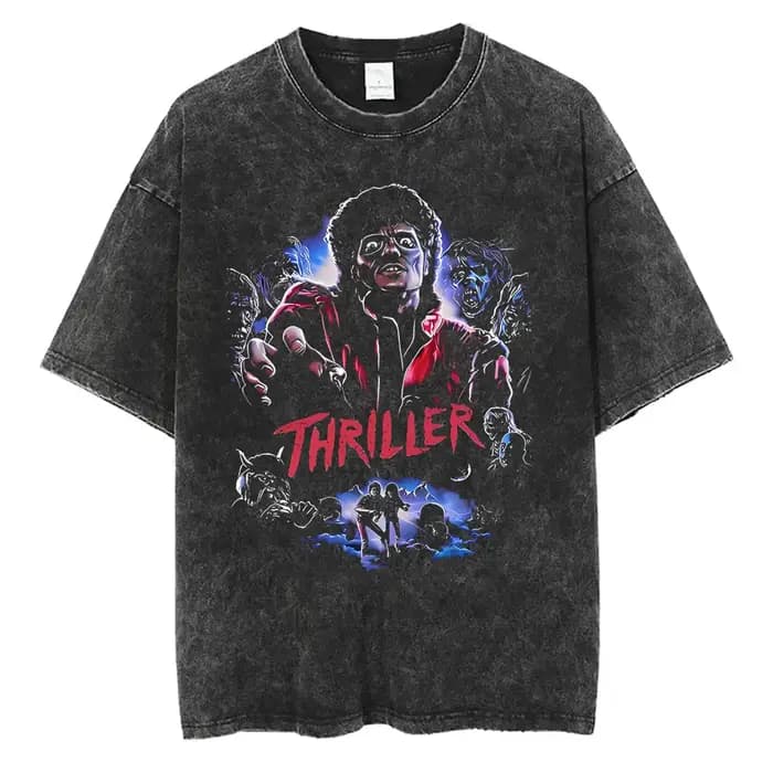 Classique Michael Jackson roi du Pop lavé Vintage T-shirt hommes femmes mode rétro Rock T-shirts hom