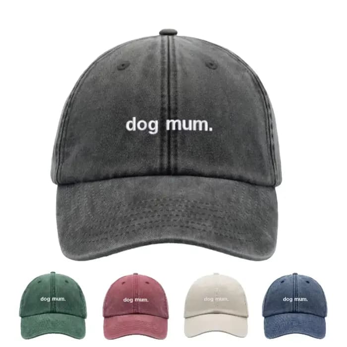 1 pièce, « maman chien ». Casquette de baseball vintage lavée Kanye pour femmes