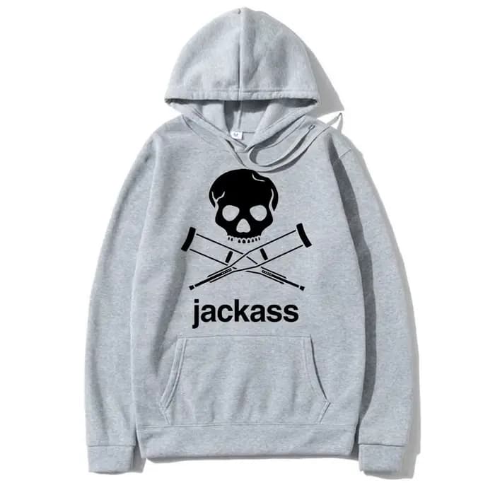 Jackass – sweat à capuche noir avec Logo graphique imprimé pour homme et femme