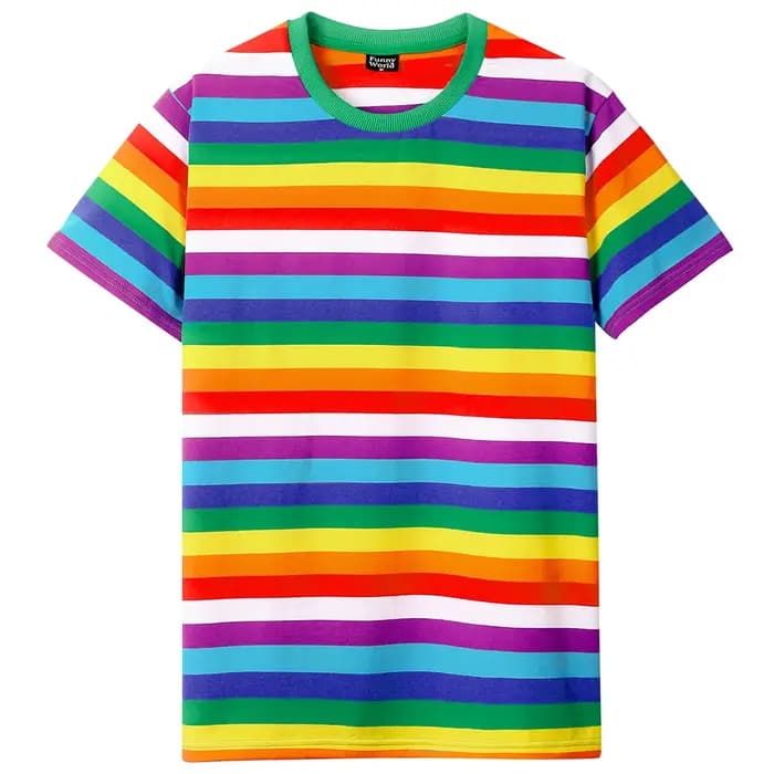 T-shirt rayé noir et blanc pour homme, décontracté et polyvalent, adapté à un usage quotidien, aux costumes d'Halloween et à d'autres occasions.