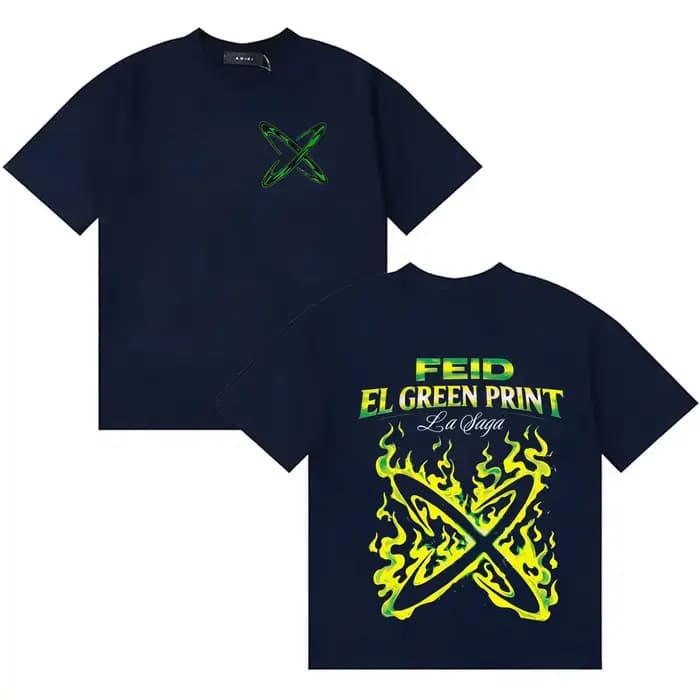 T-shirt graphique imprimé Feid El Green