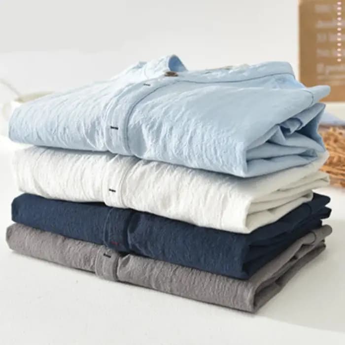 Nouvelles chemises en coton et lin pour hommes