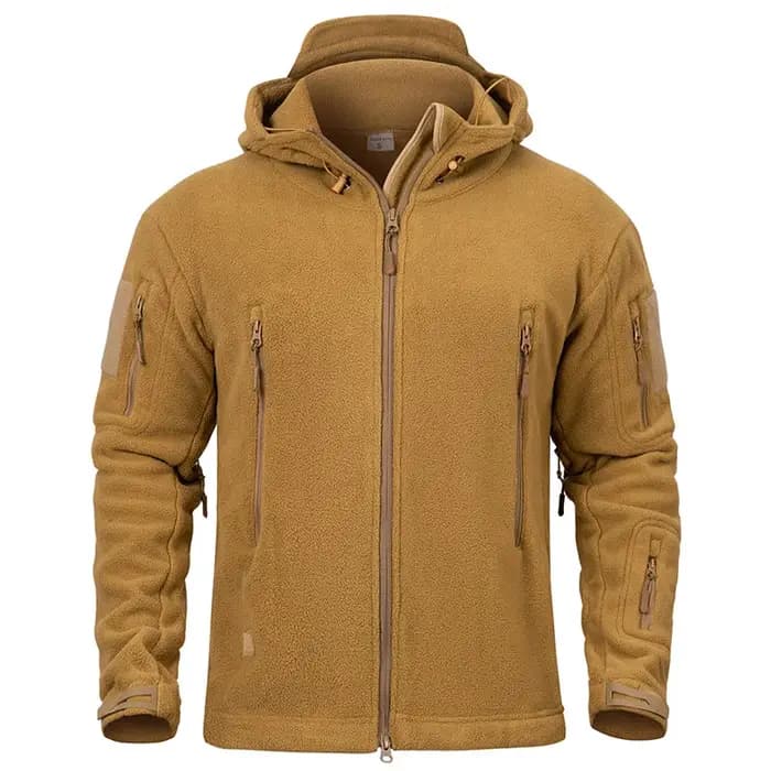 Veste à capuche polaire tactique d'hiver pour hommes