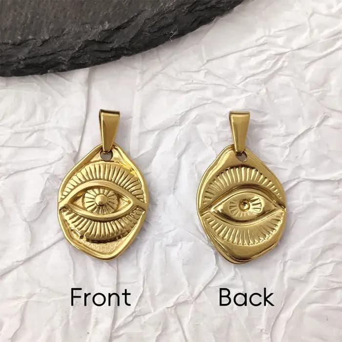 Collier maléfique Hip Hop Eyes - Bijoux pendentif oeil du diable pour hommes et femmes | Cadeau religieux en acier