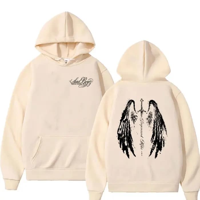 Vente flash - Sweat à capuche Rapper Junior H Sad Boyz pour homme et femme