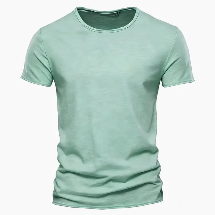 100% coton hommes T-shirt décontracté doux Fitness été mince T-shirts hommes vêtements de maison col