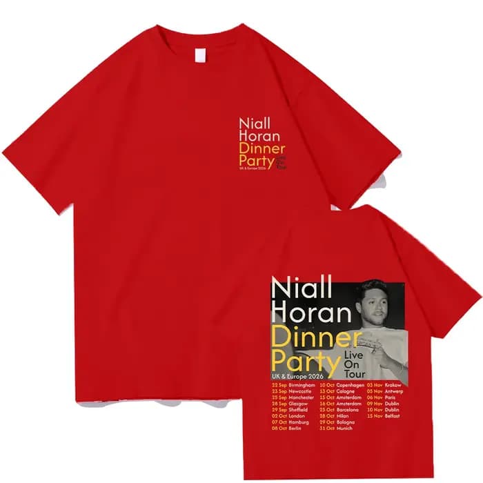 T-shirt Niall Horan Dinner Party 2026 Tour pour hommes et femmes