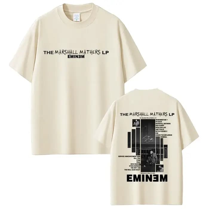 Rappeur Eminem 2000 Album graphique T-shirt hommes femmes vêtements Hip Hop mode surdimensionné T-shirts