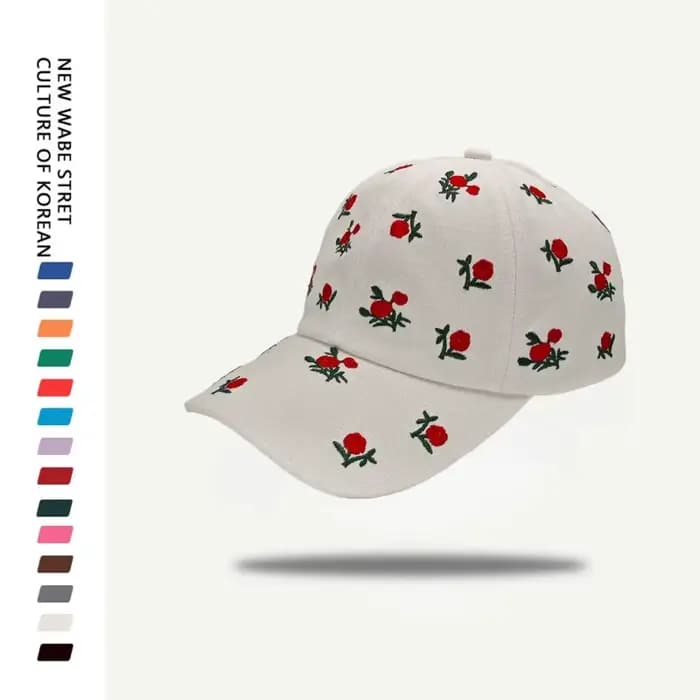 Nouvelle casquette de baseball brodée motif rose pour hommes et femmes