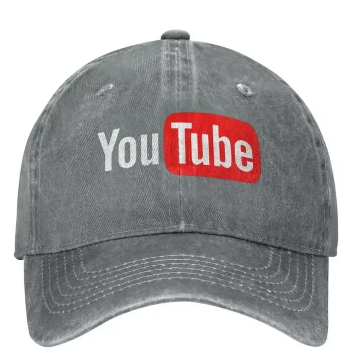 YouTubed casquette de Baseball Logo vidéo américain ajusté rétro femmes hommes camionneur papa chape