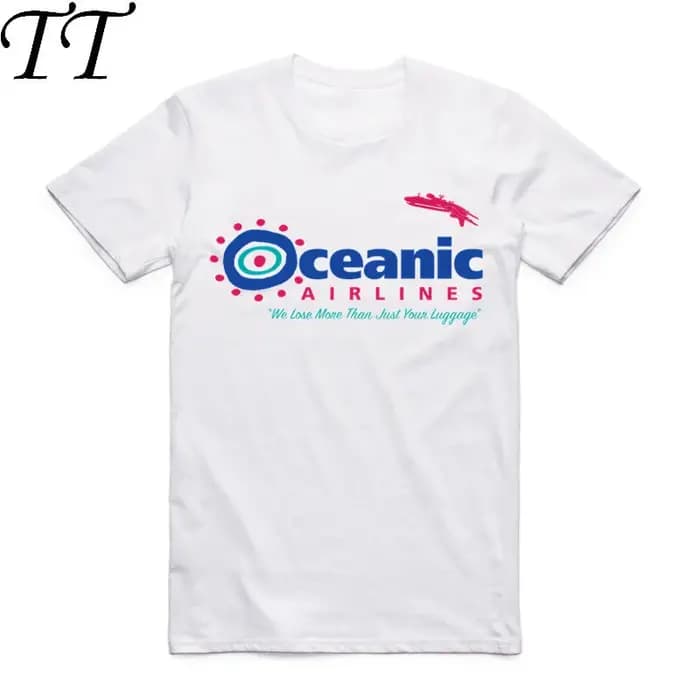 Oceanic Airlines-T-shirt à col rond pour homme