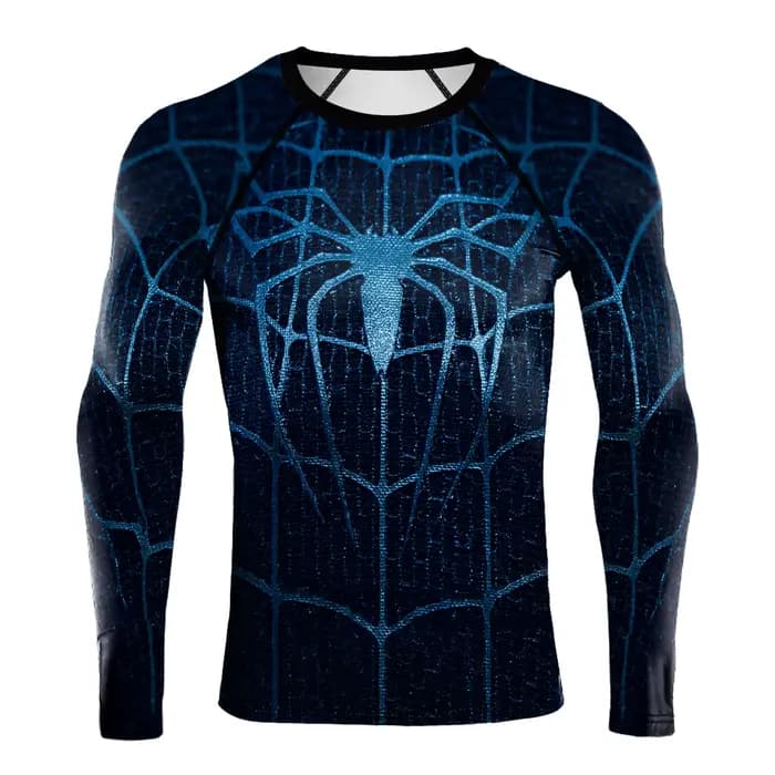 T-shirt de compression imprimé araignée pour hommes