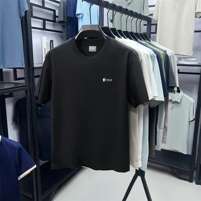 T-shirt à manches courtes et col rond pour hommes