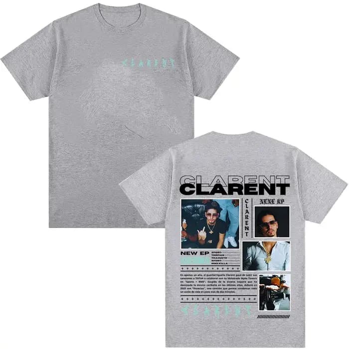 Rappeur CLARENT Album 2025 Merch T-shirt vêtements pour hommes Hip Hop manches courtes t-shirts homme mode haute