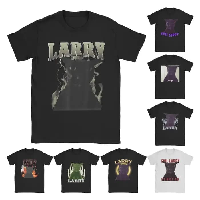 Drôle mal Larry chat Dank Brainrot Meme hommes T-Shirts nouveauté