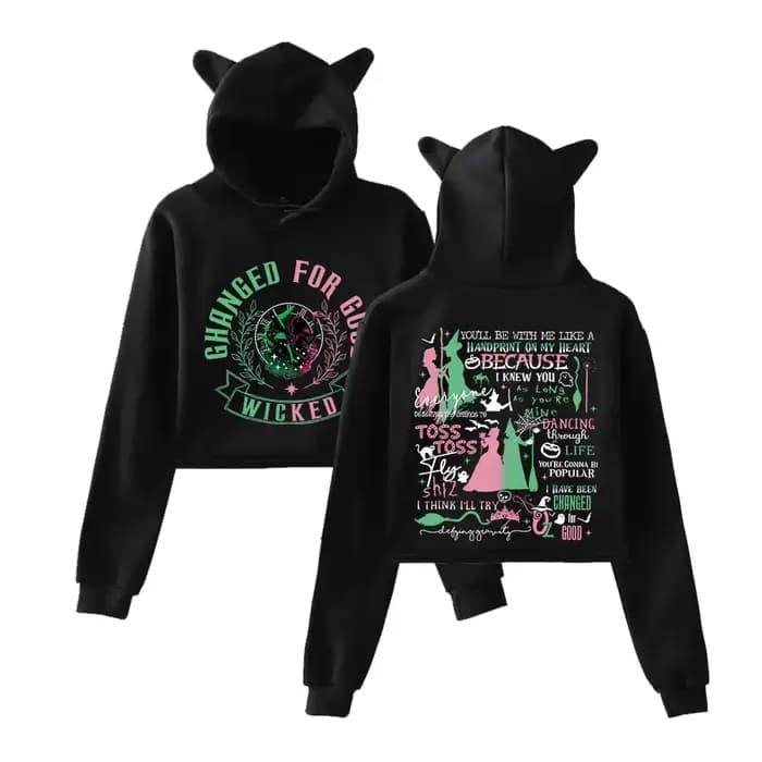 Wicked Changed For Good Defy Gravity Vintage 90s Streetwear Hoodie