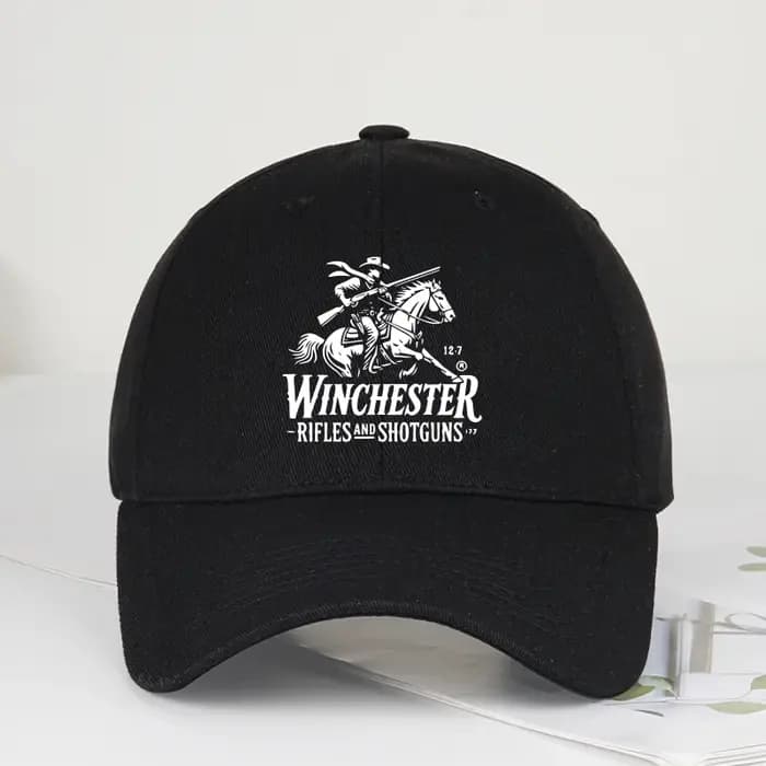 Casquette de baseball souple avec logo Winchester Cowboy imprimé