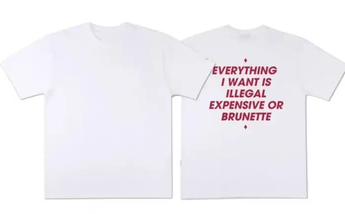 T-shirt à manches courtes en coton pur pour l'été, motif 'Do Not Give Me Cigarette Fun English', ten