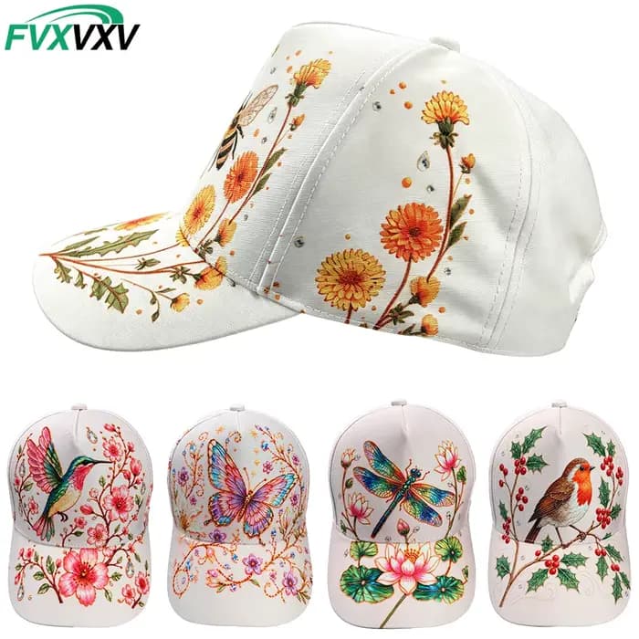 Casquette de baseball imprimée abeille
