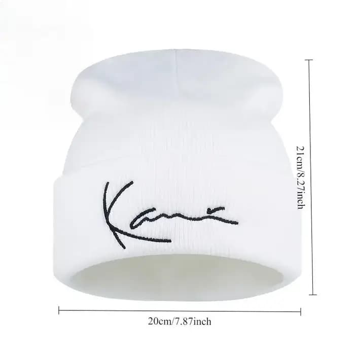 Karl Kani – chapeau tricoté avec lettres rétro brodées pour hommes et femmes, chapeau tricoté à capu