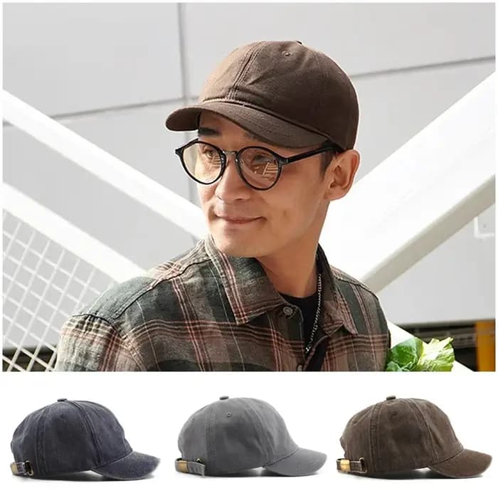Casquette de baseball rétro à bord court pour hommes et femmes
