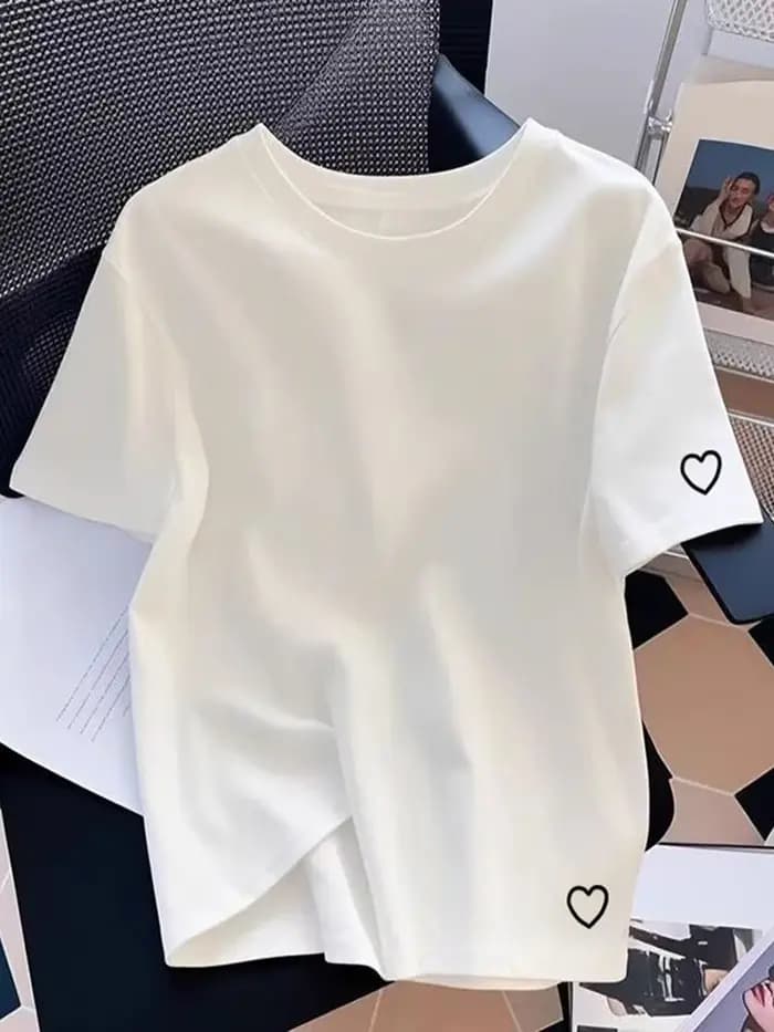 T-shirt ample en coton de qualité pour femme
