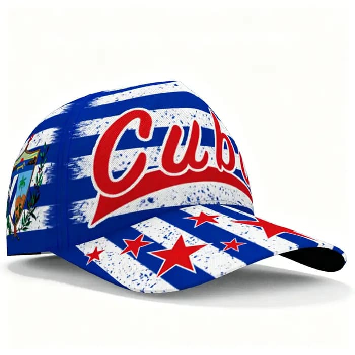 Casquette de baseball Cuba Letter Star avec drapeau national