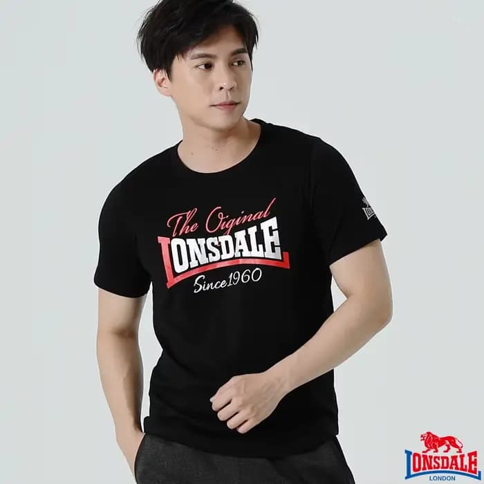 T-shirt col rond en coton LONSDALE British Lion