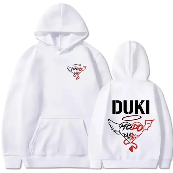 Duki hommes sweat à capuche surdimensionné Hip-hop groupe de Rock chanteur rue décontracté en plein