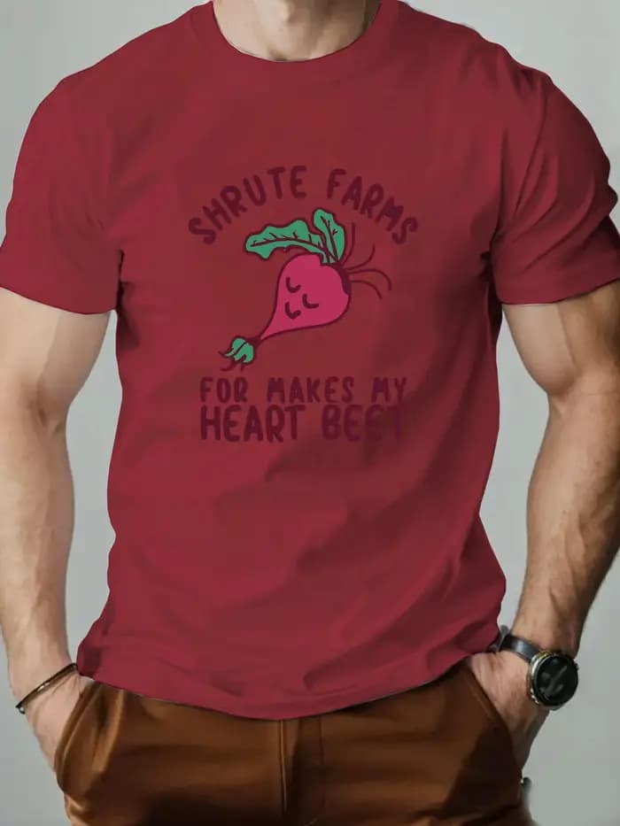 T-Shirt homme carottes motif imprimé mode loisirs sport coton