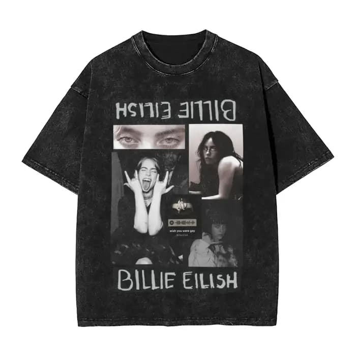 T-shirt unisexe Billie Eilish avec impression graphique amusante