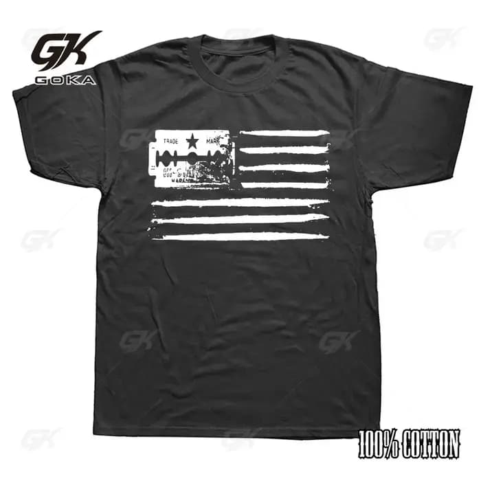 Drôle drapeau américain décontracté t-shirts graphique coton Streetwear à manches courtes cadeaux d'
