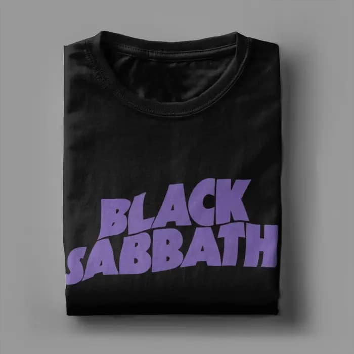 Black Sabbath violet Logo t-shirt plage Y2K T-Shirts drôles 100 coton loisirs
