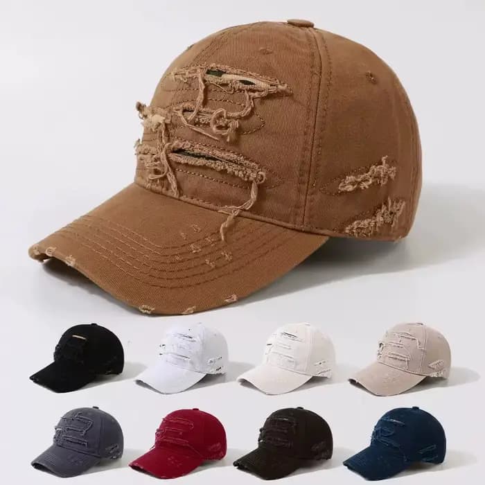 Nouveaux chapeaux de baseball à bords déchirés pour hommes et femmes