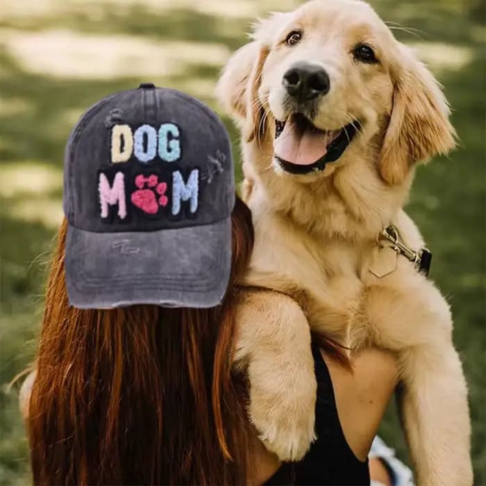 Casquette de baseball réglable brodée pour maman de chien