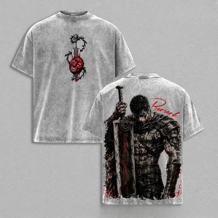 T-shirt imprimé Guts Berserk Anime