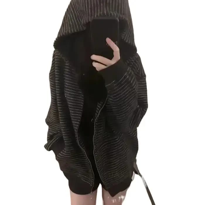 Sweat-shirt à capuche rayé Vintage pour femmes