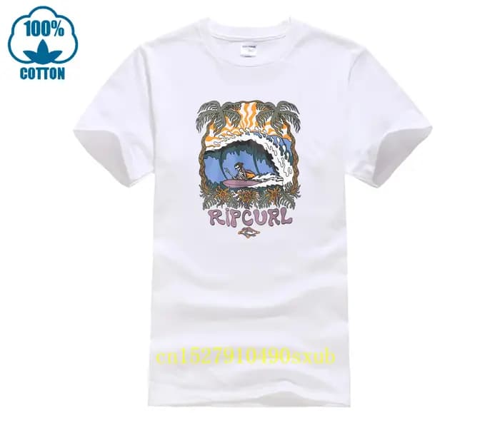 Rip chemise curl hommes 100% coton à manches courtes t-shirts offre spéciale décontracté col rond am