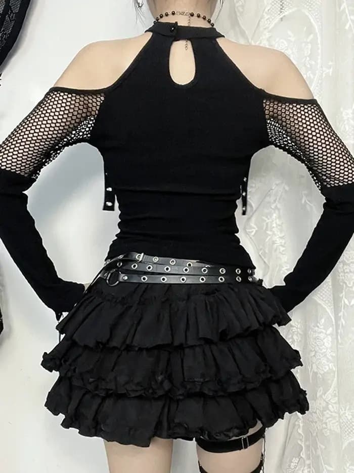 Orifice Goth Mall Gothic Sexy T-Shirt pour femmes