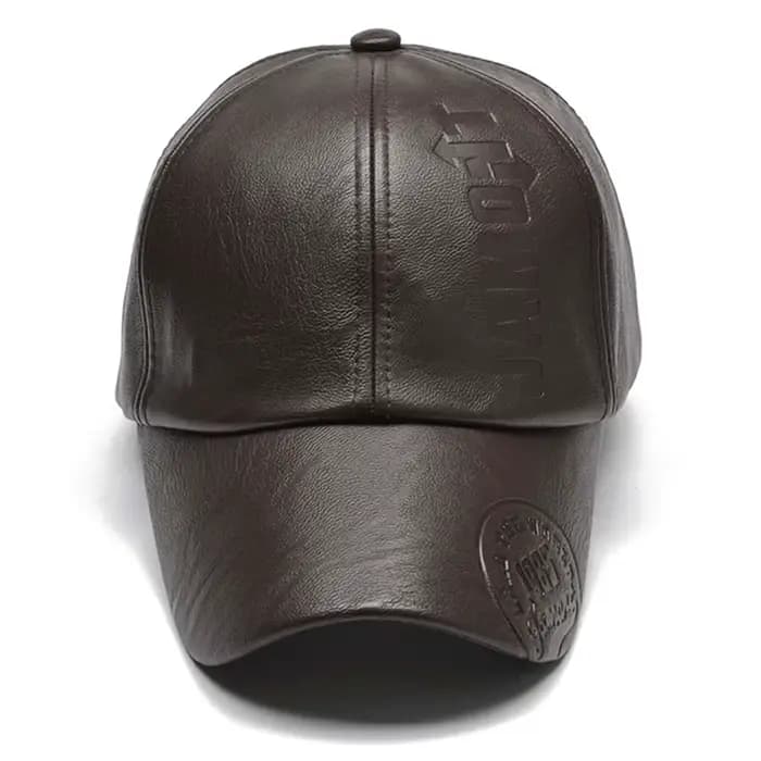 Hommes Vintage Casquette de Baseball réglable en cuir PU chapeau à rabat Para Hombre