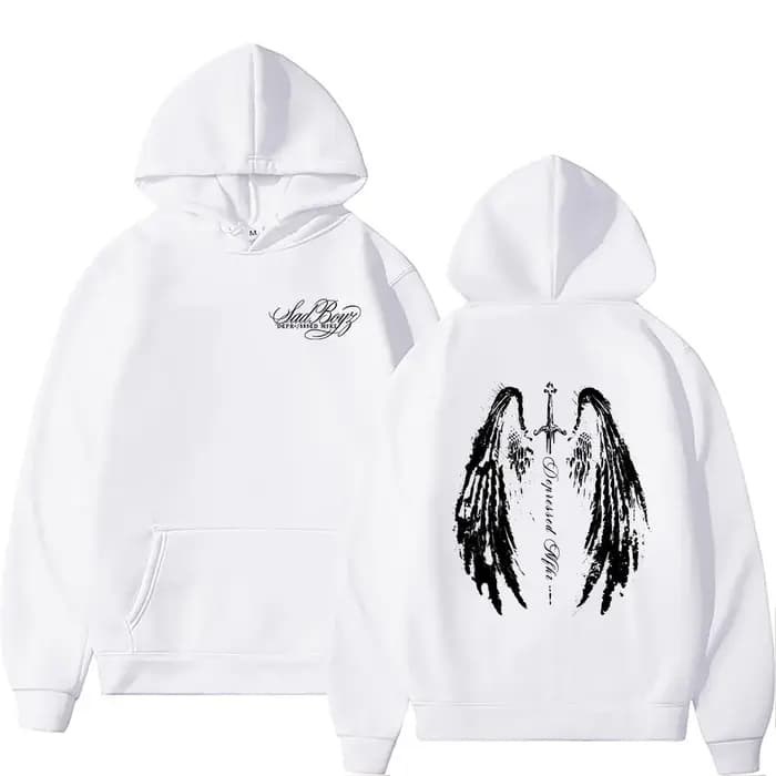 Vente flash - Sweat à capuche Rapper Junior H Sad Boyz pour homme et femme