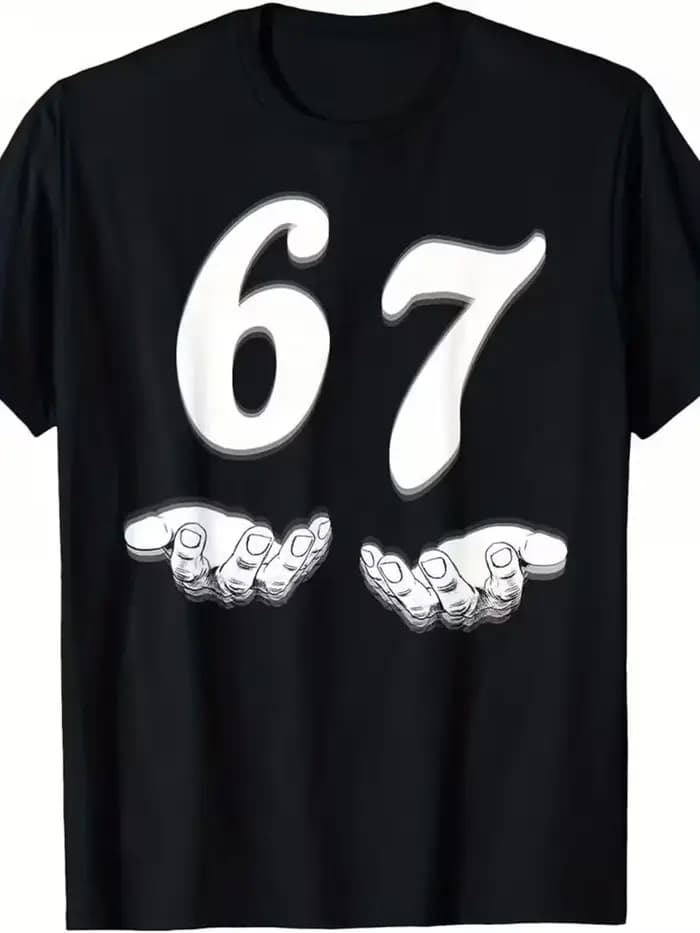T-shirt graphique drôle pour hommes avec le meme « Six Seven Calling »