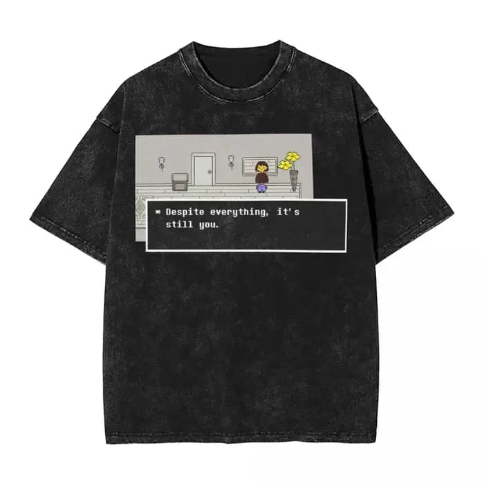 Frisk Despite tout ce n'est toujours Manga t-shirt Undertale lavé T-Shirts à manches courtes T-Shirt