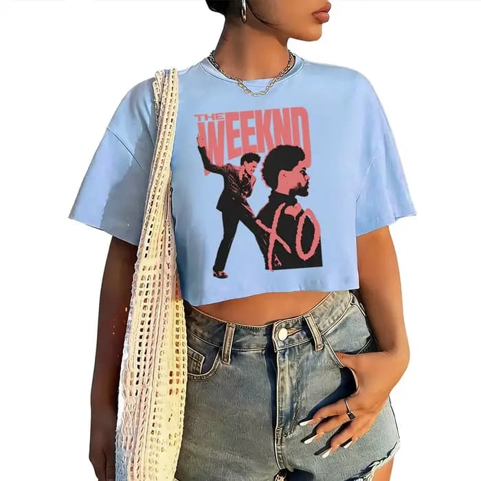 The-Weeknd Tour 2026 Chemise pour femme à col rond et manches courtes