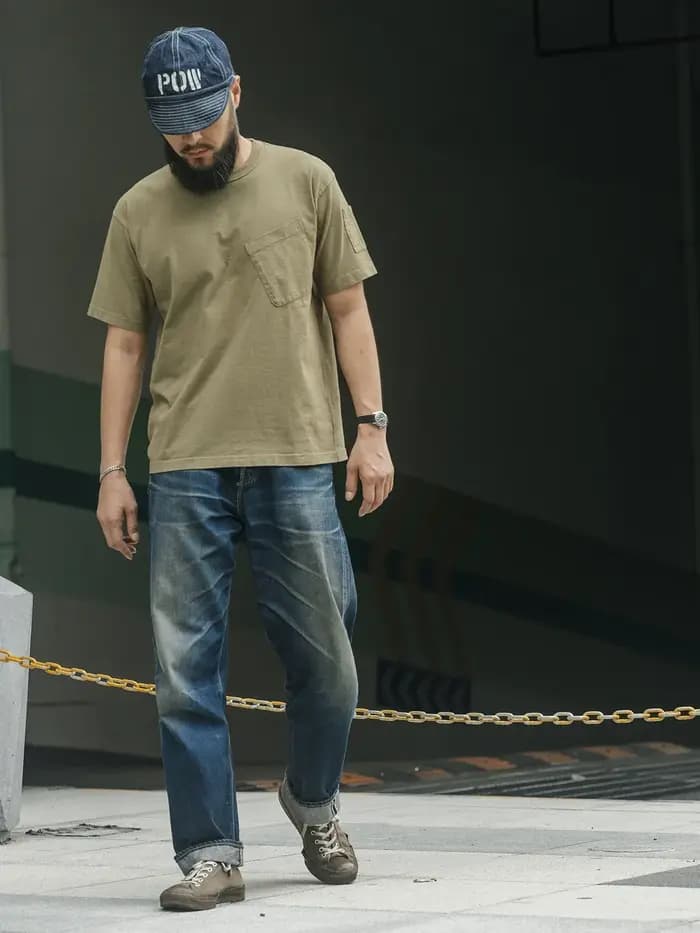 Bronson Mfg T-shirt à poche tubulaire pour homme