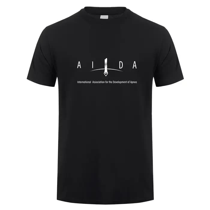 AIDA International t-shirt hommes hauts coton à manches courtes plongée libre homme