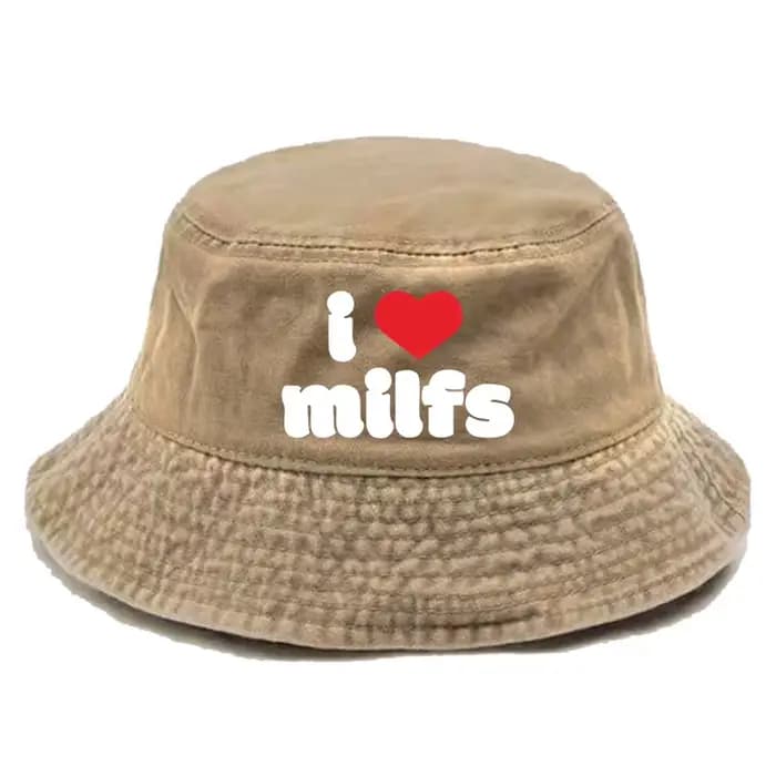 I Hot Love Milfs-Chapeau rétro délavé pour hommes