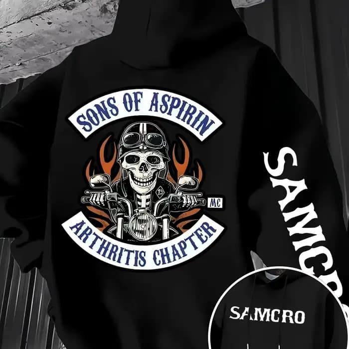 Sweat-shirt à capuche à motifs gothiques pour hommes