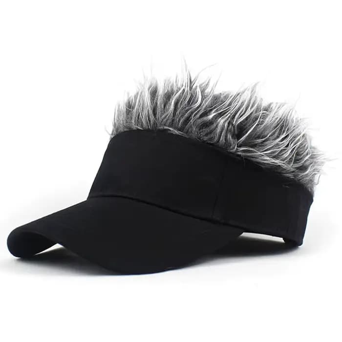 Casquette de Baseball synthétique courte pour hommes, perruque à pointes, faux cheveux, pare-soleil